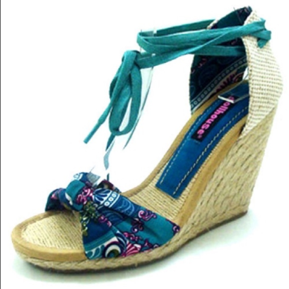 🆕✨ Blue Espadrille Wedges